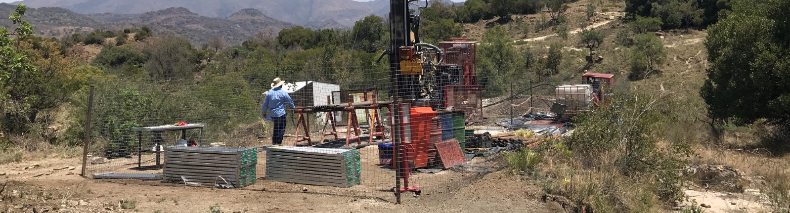 Diamond drilling rig on an EFT exploration site in the bushveld