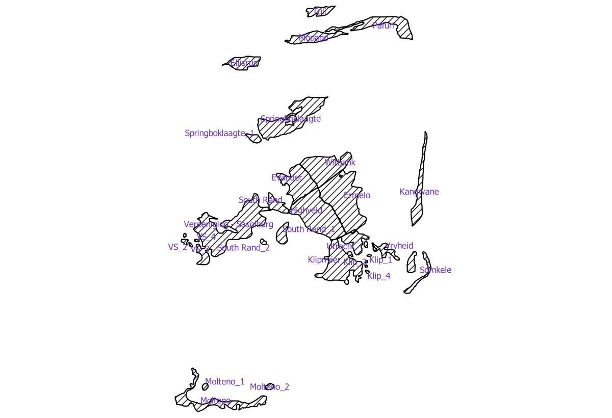 Map of South African coalfields